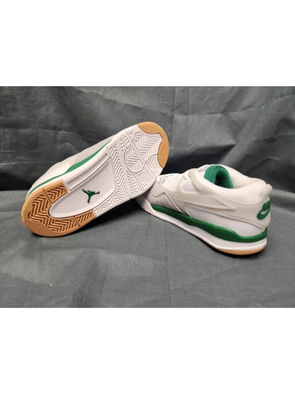 Jordan 4 RM (PS) Sneakers White Green Grey Kids Size 3Y BRAND NEW NO BOX!